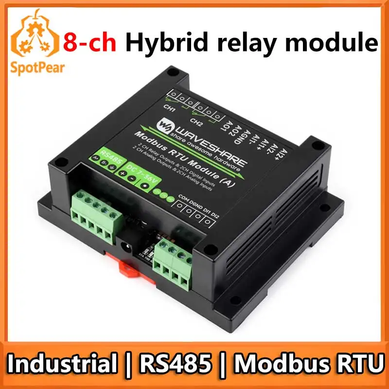 Industrial Hybrid relay module RS485 Modbus RTU rail with isolation protection