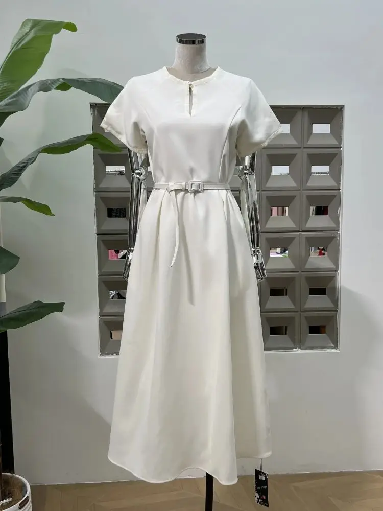 

Elegant Solid Short Sleeve Long Dresses For Women O Neck Short Sleeve Cocktail Evening Prom Gown Night Club Birthday Outfit