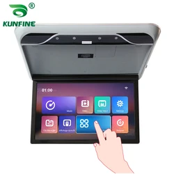 19 Inch Android Touch Ceiling Screen Overhead Multimedia Video Car Ceiling Roof Mount Monitors Display FM Transmitter USB