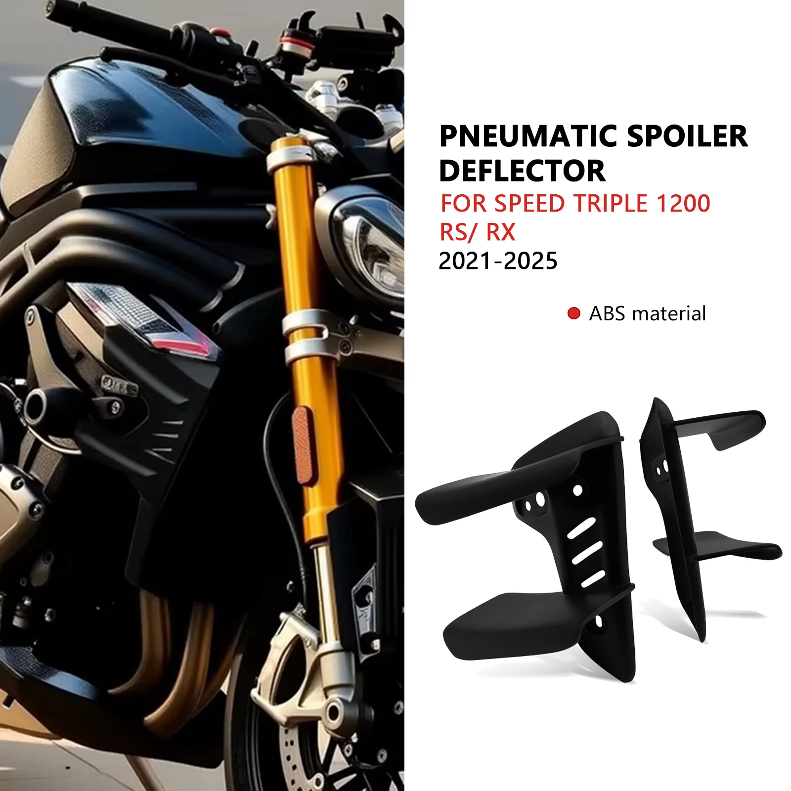 

For Speed Triple 1200RS RX 2025 2024 2021-2023 Motorcycle Winglet Aerodynamic Wing Kit Side Wind Spoiler lower shroud front wing