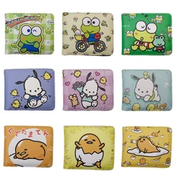 Sanrio Kawaii Gudetama Kerokero Keroppi Pochacco portamonete simpatico cartone animato regalo di compleanno squisito per portafoglio amico all'ingrosso