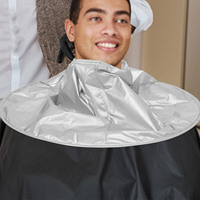 Hair Cutting Cape Shaving Beard Catcher Foldable Barber Cape Polyester Adjustable Neck Straw Home Salon Use Men Hair