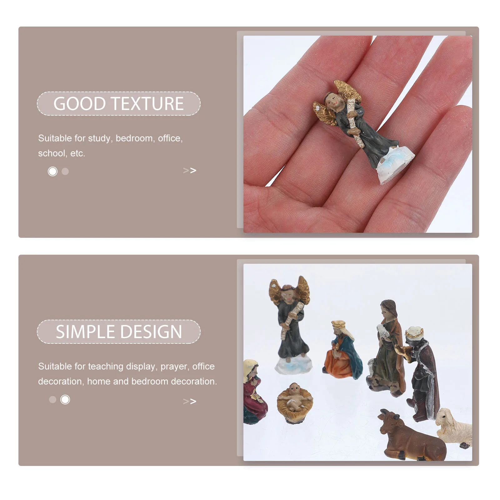 

1 Set Resin Jesus Decors Catholic Religious Adornments Assorted Colors Strong Desktop Home Office Church Decoration Gift
