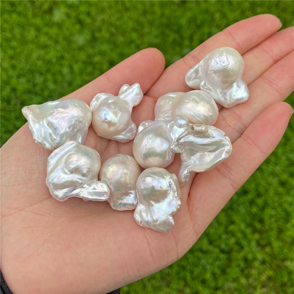 Freshwater Pearl Charms Long Stock Shape Square Round Natural Baroque Pearl Pendant For Jewelry Making DIY Necklace Bracelet