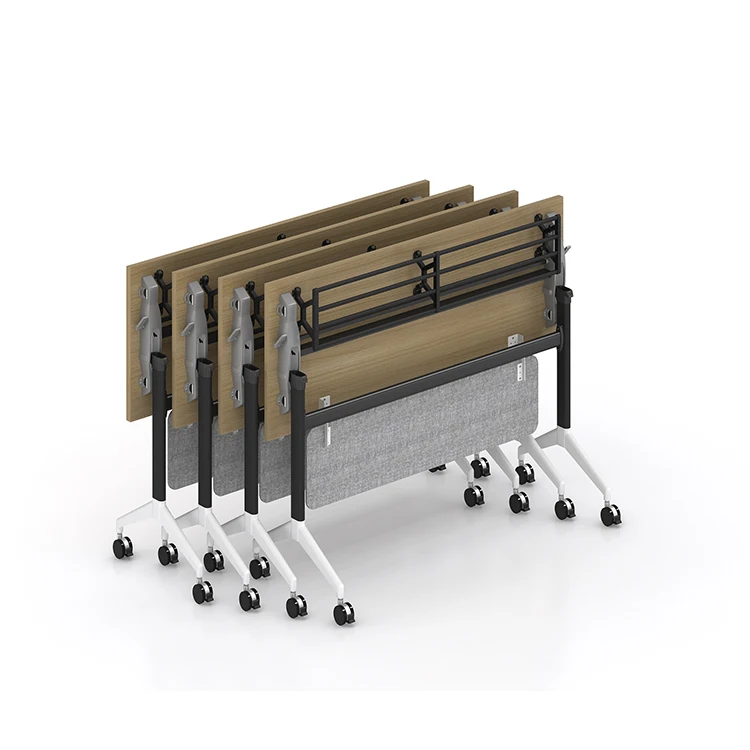 

Современный складной офисный стол-трансформер для обучения с мобильными колесиками