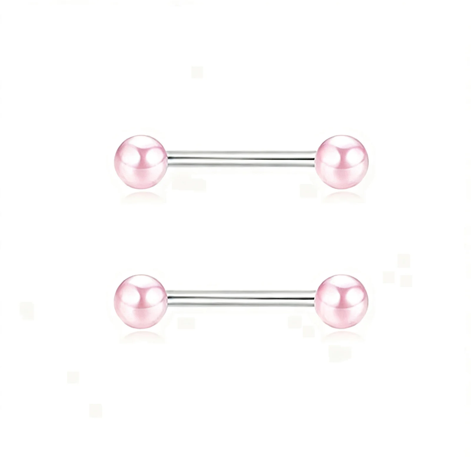 Pink Rings Heart Piercing Jewelry Bar Rings Set 5 Different Styles Available Size Gauge Tongue
