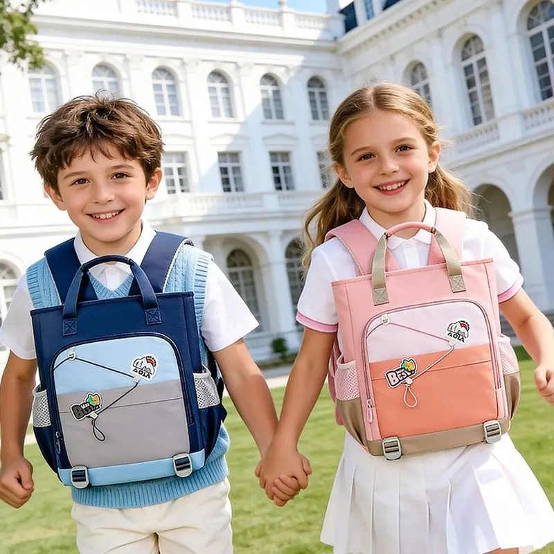 Sunshine Seven Rainbow Sweet Color Block Backpack for Middle And Primary School Students Grade Three Handbag Duffel Bag SAC 2026