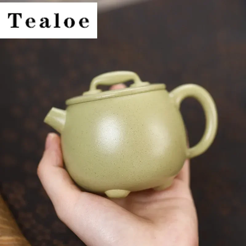 

190ml Authentic Yixing Purple Clay Teapot Master Handmade Tea Pot Tea Infuser Raw Ore Green Mud Kettle Chinese Zisha Tea Set