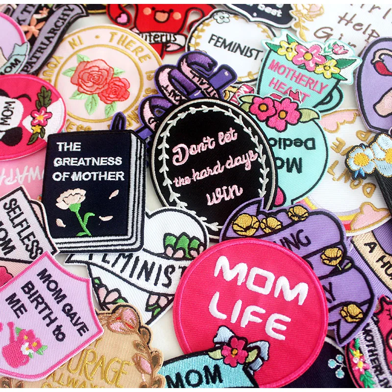 36 Pcs/Lot Feminism Patches For Clothing Iron On Girl Power DIY Cartoon Badge Embroidery Slogan Jackets Thermoadhesive Sticker