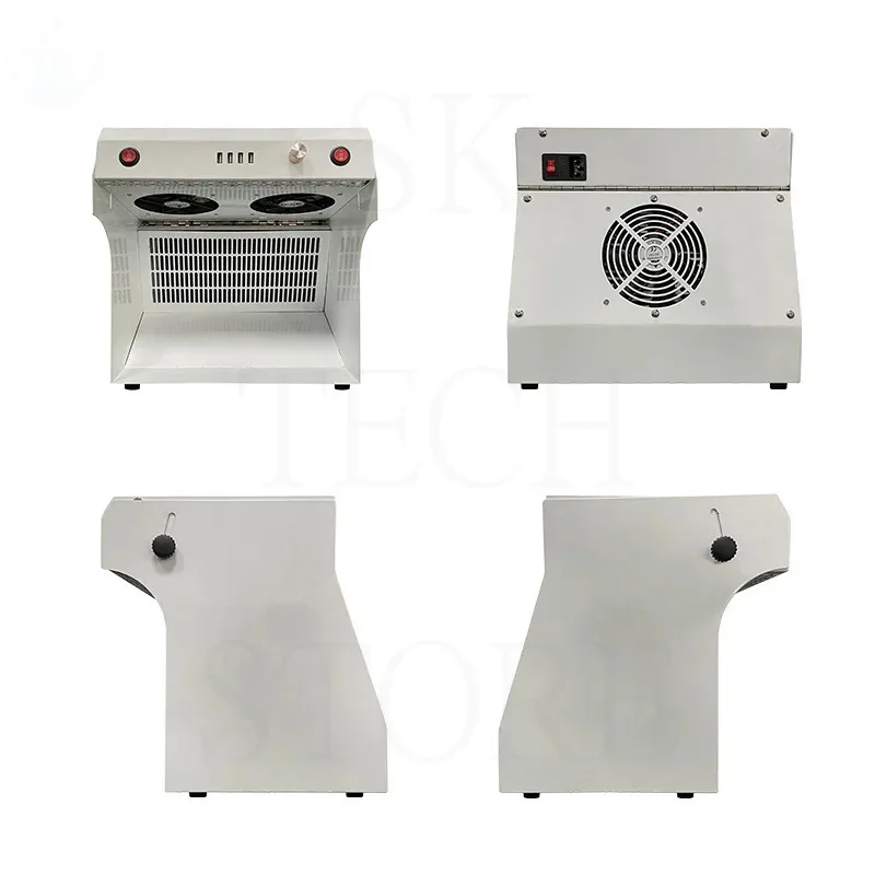Green&White Light Dust Free Working Room 4 USB 5V-3A Anti Dust Working Bench Double Fan Adjustable Wind Clean Room Rear Smoking