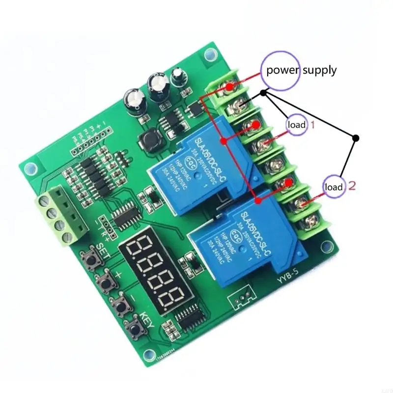 A3PD Double Voltage Motor Control Board 12v 24v with Forward Reverse Timing Cycle Module