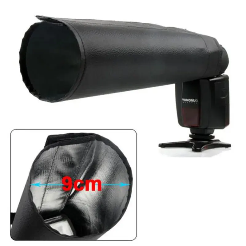 Foldable Snoot Flash Softbox Diffuser for YONGNUO Canon 580EX Nikon SB800 SONY Godox TT520 TT600 TT685 V850 V860II III