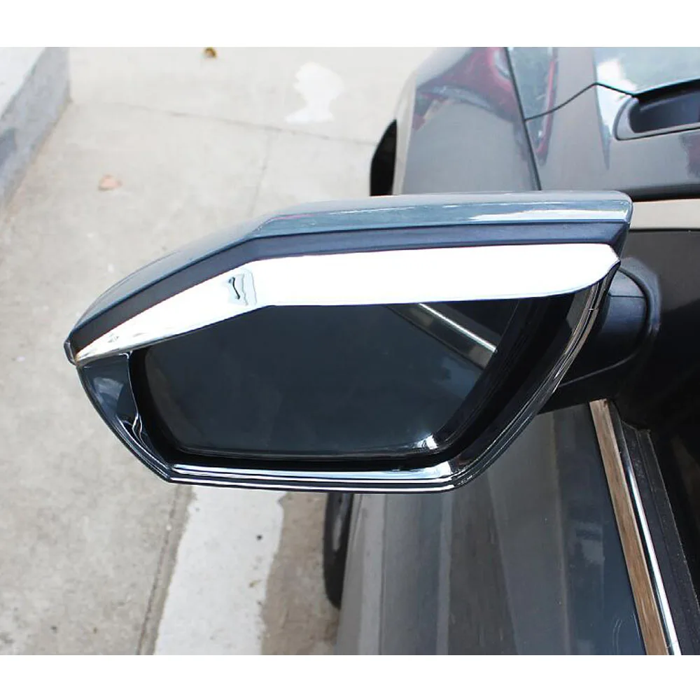 For Hyundai Elantra Avante 2020 2021 2022 2023 Rear Rearview Side Glass Mirror Trim Frame Rain Shield Sun Visor Shade ABS Chrome