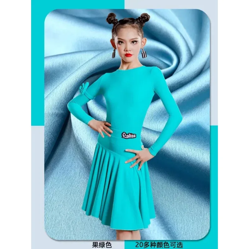 Many Colors Children'S National Standard Ballroom Dance Dress Girls Competition Latin Dance Dress Kids Performance Costume