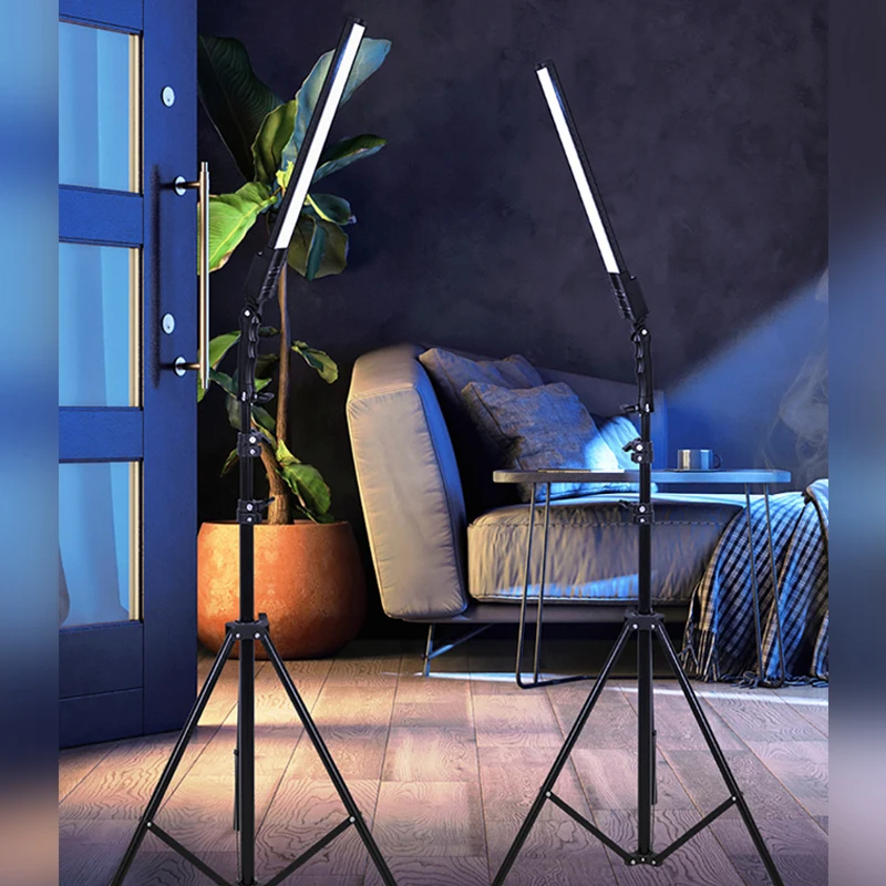 Photography Studio LED Lighting Kit Dimmable LED Video Light Handheld Fill Light With Light Stand 24W 3200K-5500K Photographic