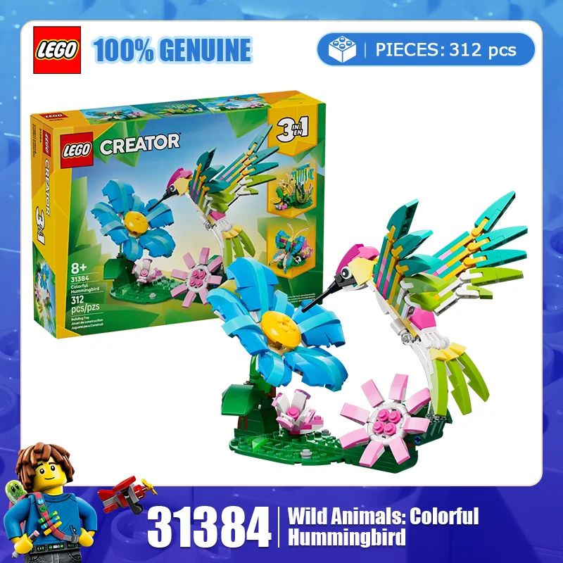 

LEGO Creative Versatile Series 31384 Wildlife: Colorful Hummingbird Boys and Girls Children's Puzzle Building Toy Gift