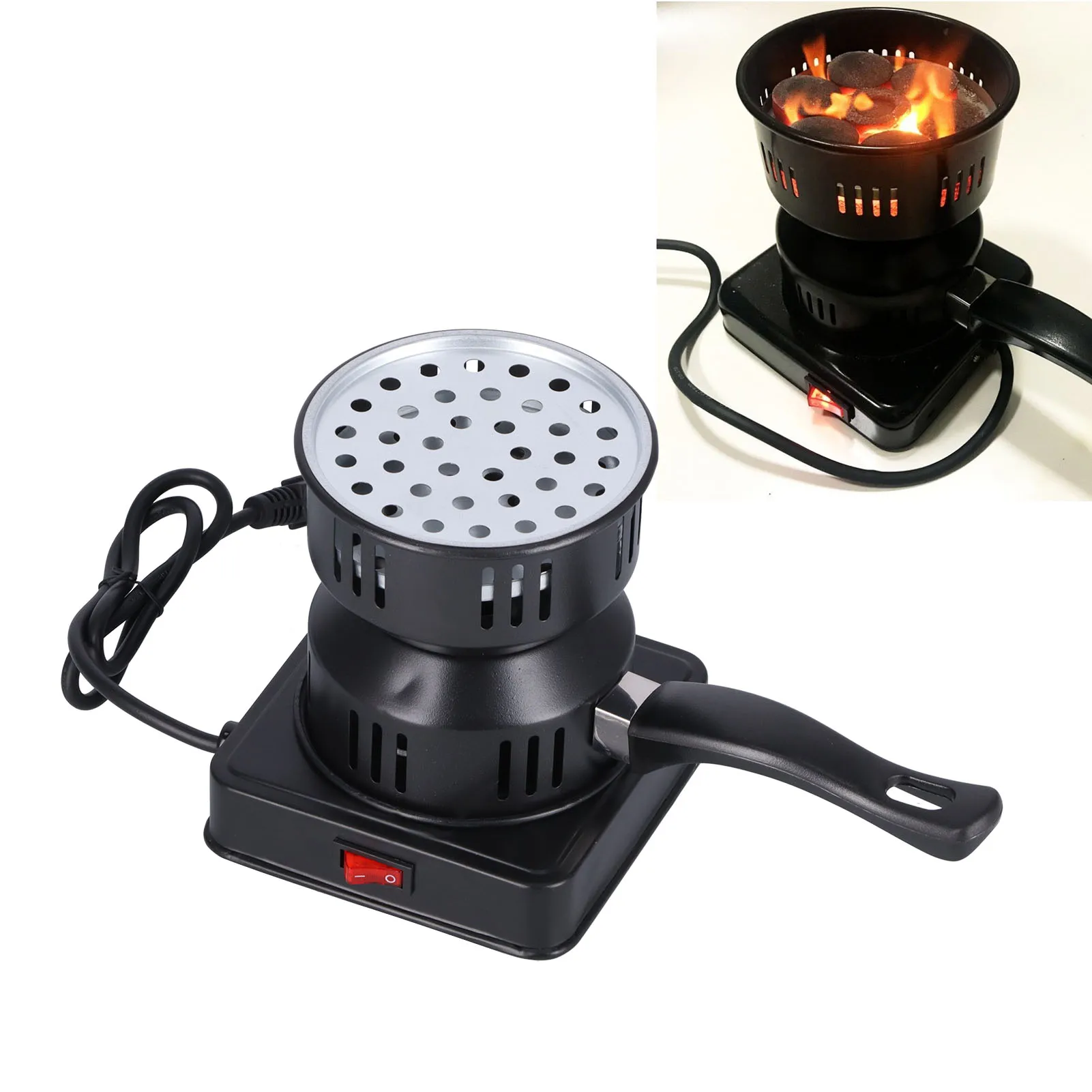 Electric Hookah Charcoal  Multipurpose Portable Coffee Tea Heating Stove with Switch Button Hookah Charcoal