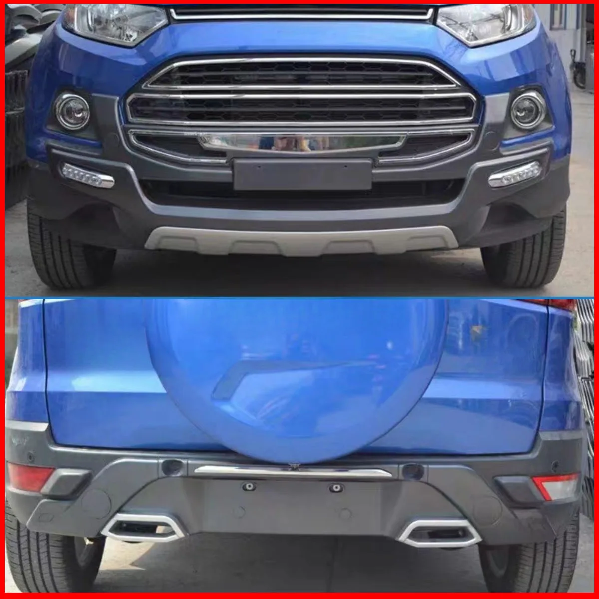 High-quality ABS Engineering Plastics Front and rear bumpers Scratch protection Car styling For Ford Ecosport 2013-2018