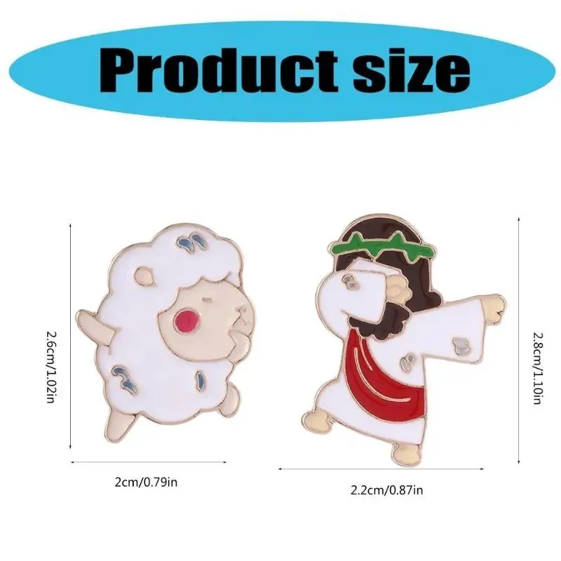 652f Jesuses Messiah Men trâm cài, chân men vui nhộn ghim chân các biểu tượng đức tin Kitô giáo