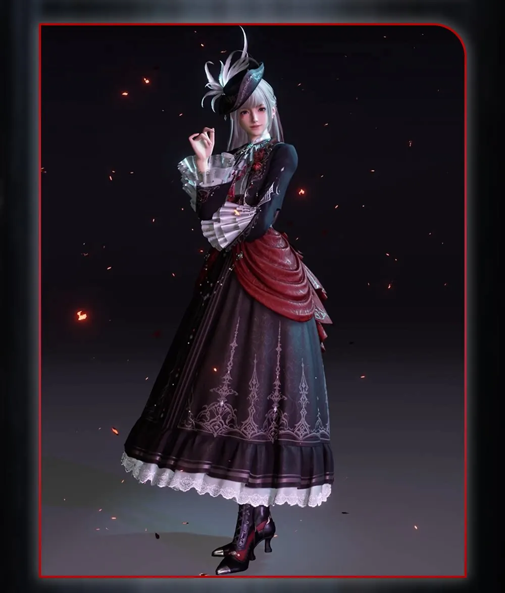 

Love and Deepspace Protagonist Cosplay Costume Qin Che Female Lead Silver Wing Demon Cosplay Outfit for Women
