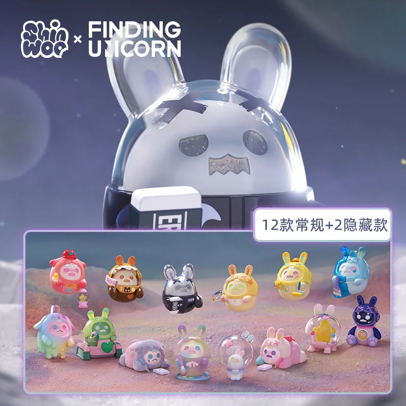 Blind Box Toys Original SHINWOO Ghost Bear Lonely Moon Series Model Confirm Style Cute Anime Figure Gift Surprise Box