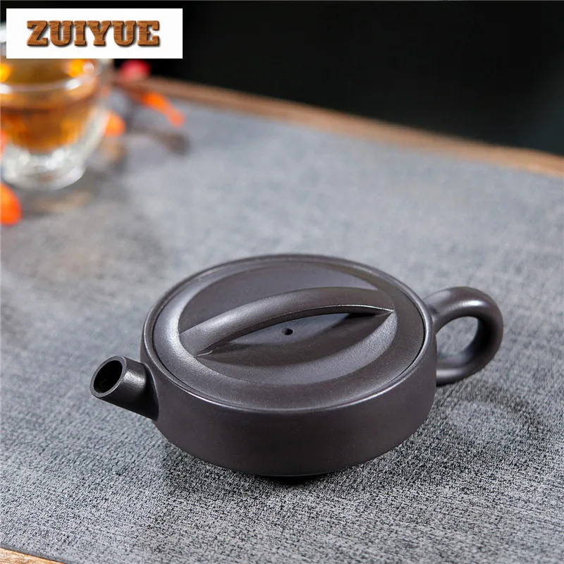 

160 мл Исин Фиолетовые Глиняные Чайники Ручной Работы Большой Калибр Горшок Необработанная Руда Лазура Черное Золото Грязь Грязь Чайник Чайник Цзыша Чайный Набор Подарок