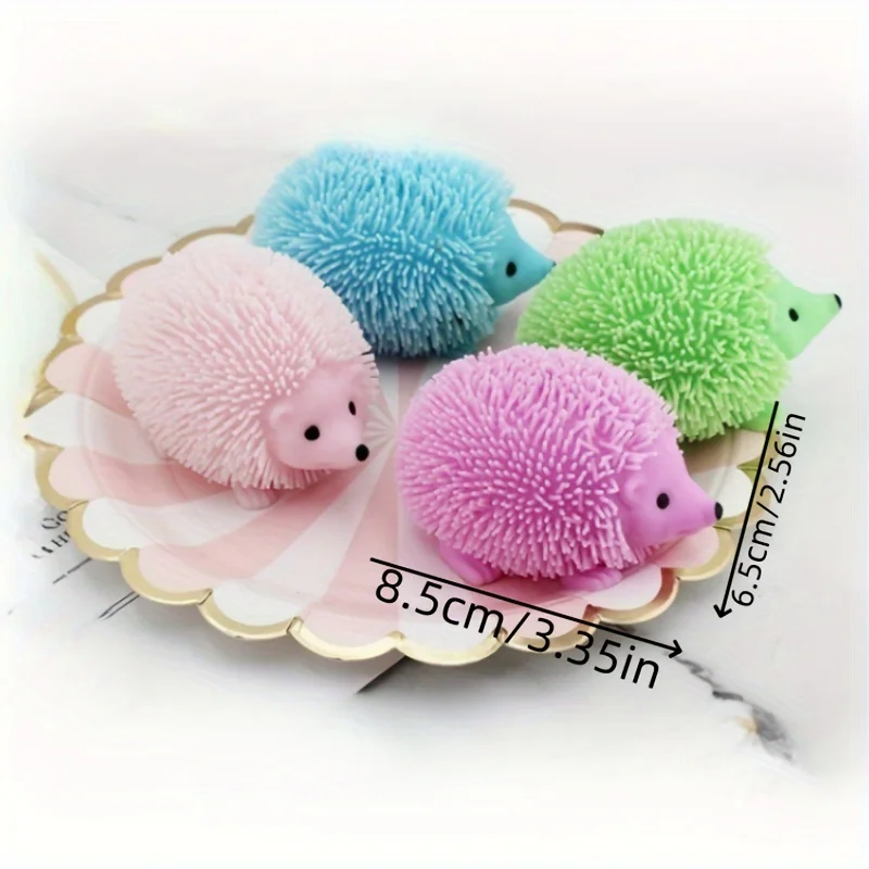 1pc Pinch Funny Cute Doll Toy Hedgehog Squeeze Ball Glitter Creative Toy (Random Color)