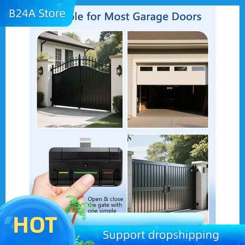 

B24A 813LMX 811LM Gate Opener Remote Control Replacement Gate Clicker For Liftmaster 850LM, 860LM, STAR1000 Receivers