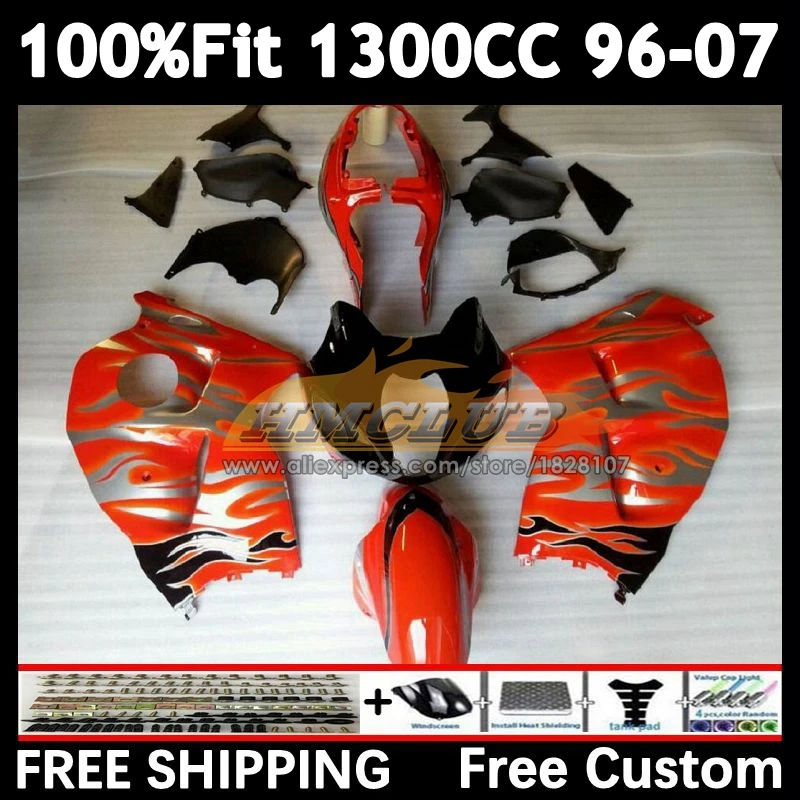 Body For SUZUKI GSXR 1300 GSXR1300 Hayabusa 96 97 98 99 00 01 36No.89 GSXR-1300 orange stock 02 03 04 05 06 07 1996 2007 Fairing