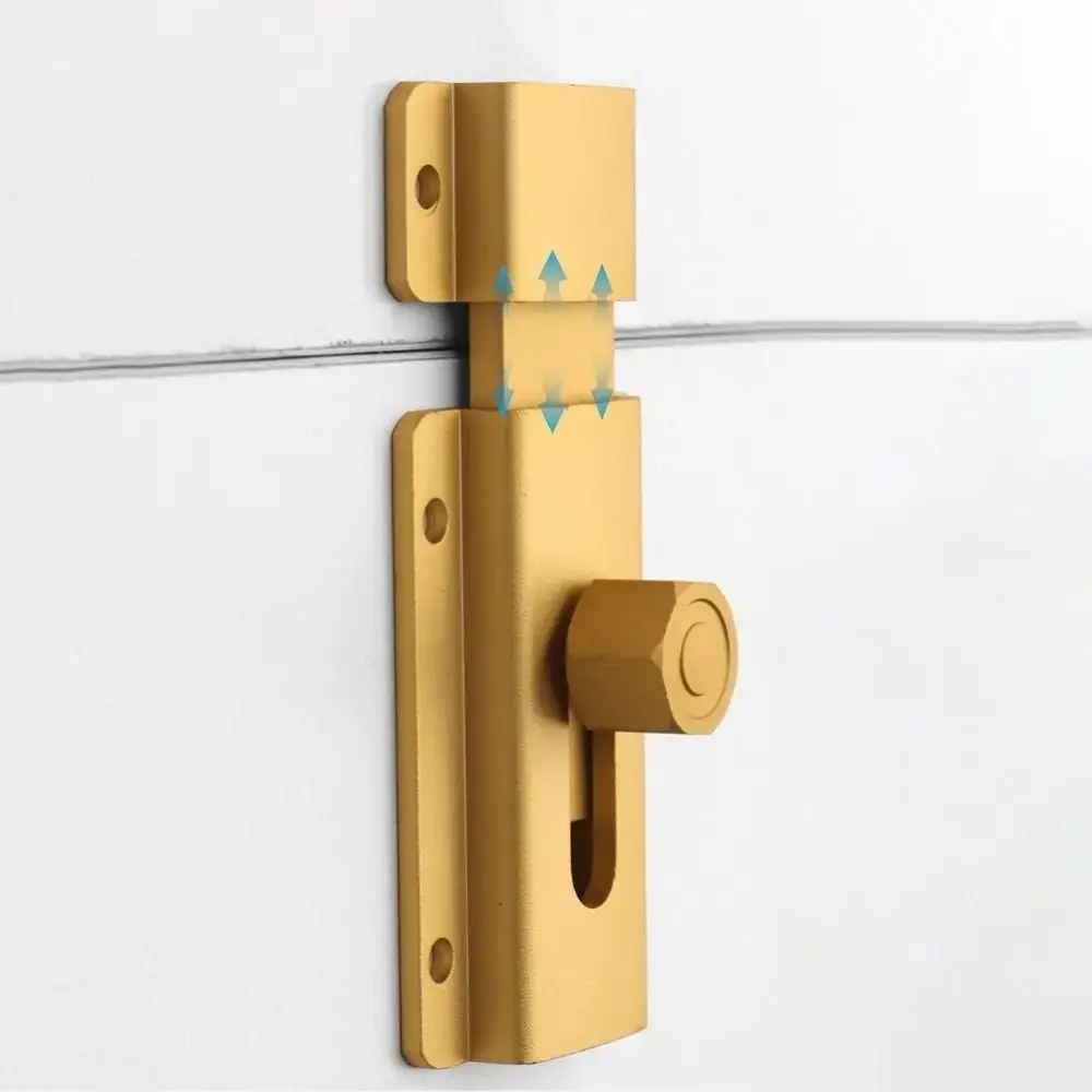 Durable Aluminum Alloy Door Lock Versatile Use Anti-lock Security Bolt Lock Anti-theft Smooth Edges Door Lock Buckle Cabinets