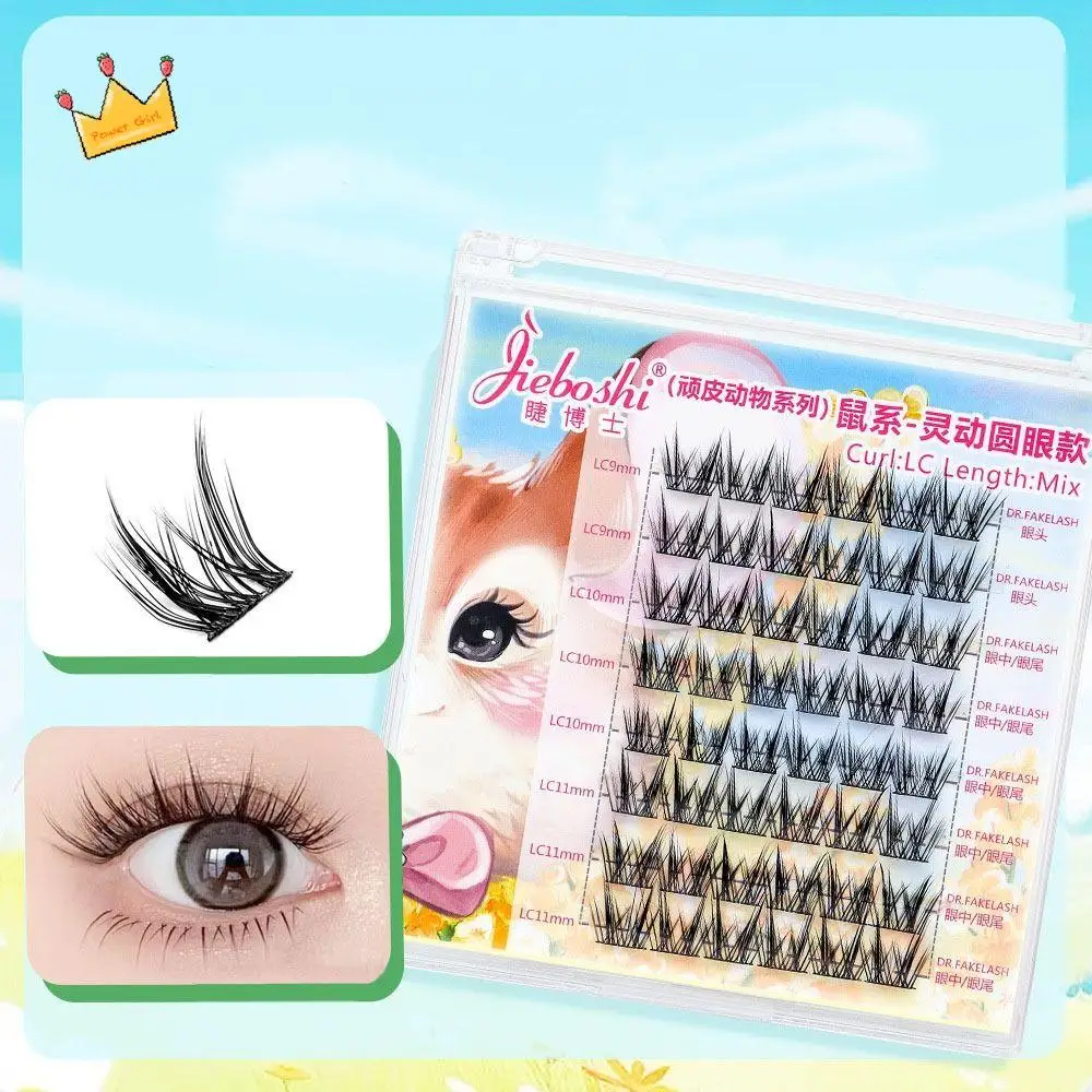 

Extension Self-adhesive Lash Clusters 8 Rows Dense Adhesive False Eyelashes Reusable DIY False Eyelash Clusters Makeup Tool