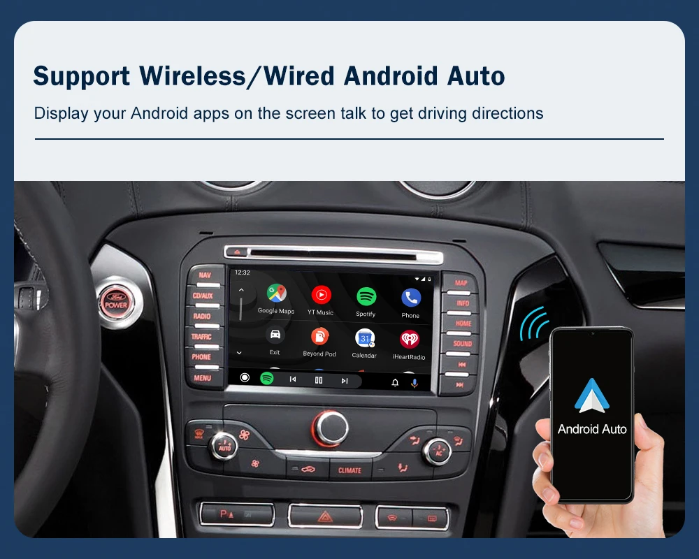 Road Top Decoder Box Kabelloses CarPlay für Ford Explorer Fusion Mondeo Sync2 Mit Android Auto Airplay Car Play Video-Schnittstelle – Detail 7