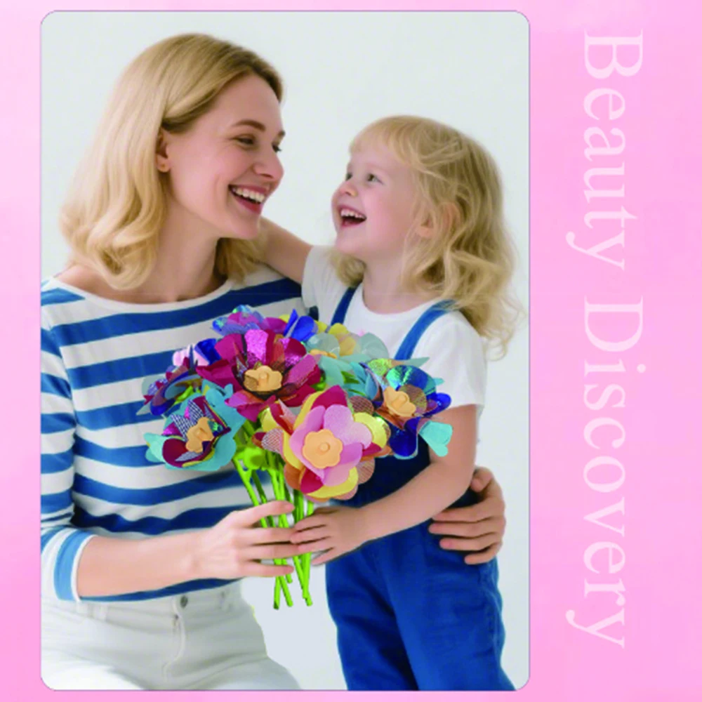 Christmas Surprise Toy 24-Day Countdown Calendar, Flower Surprise Gift Box Handmade Bouquet Toy Set Diy Flower Making Set