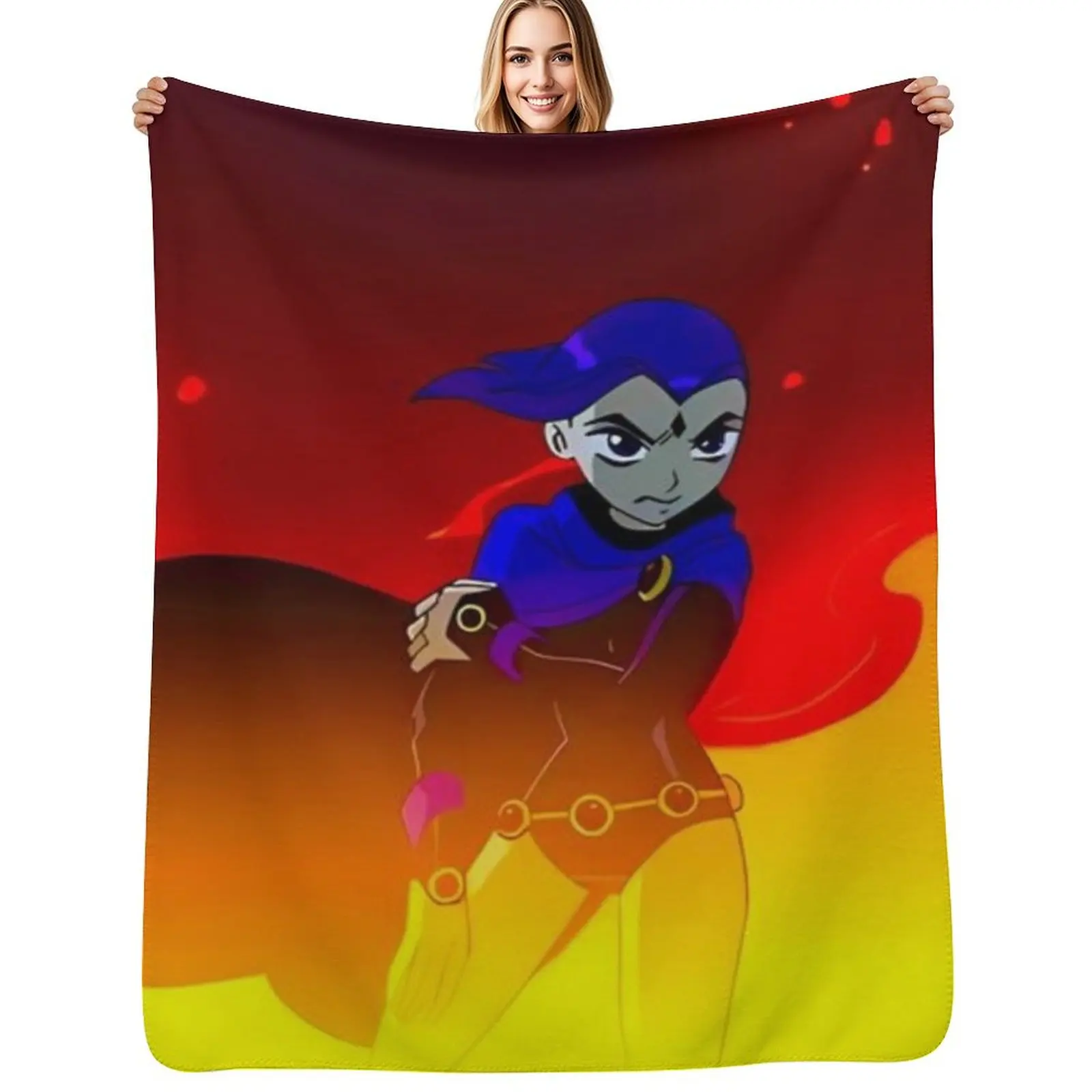 IN THE FIRE RAVEN Throw Blanket Compact Warm Blanket for Car Road Trip