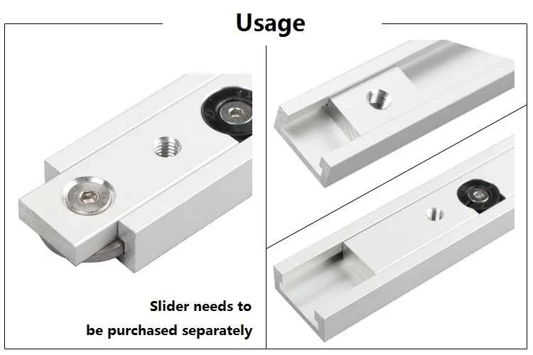 300/450/650mm Gehrung Bar Aluminium Slider Tisch Säge Gauge Stange Holzbearbeitung Werkzeug Geeignet Für T-Slot und T-Track – Detail 8