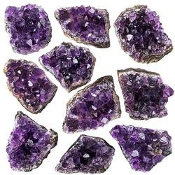 Natural Amethyst Cluster Purple Quartz Uruguay Cluster Irregular Crystal Mineral Stone Crafts Home Decoration Desktop Ornament