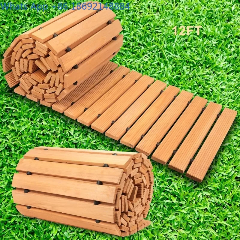 

Wedding Party Garden Path Solid Wood Garden Flooring Outdoor Garden Walkway