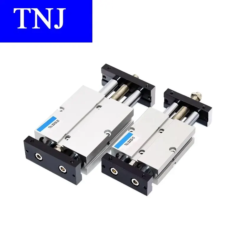 TNJ Adjustable Stroke Cylinder Pneumatic Double Shaft Double Rod TN10/16/20/25/32 mm Bore 20/30/40/50/75/100 mm Stroke.