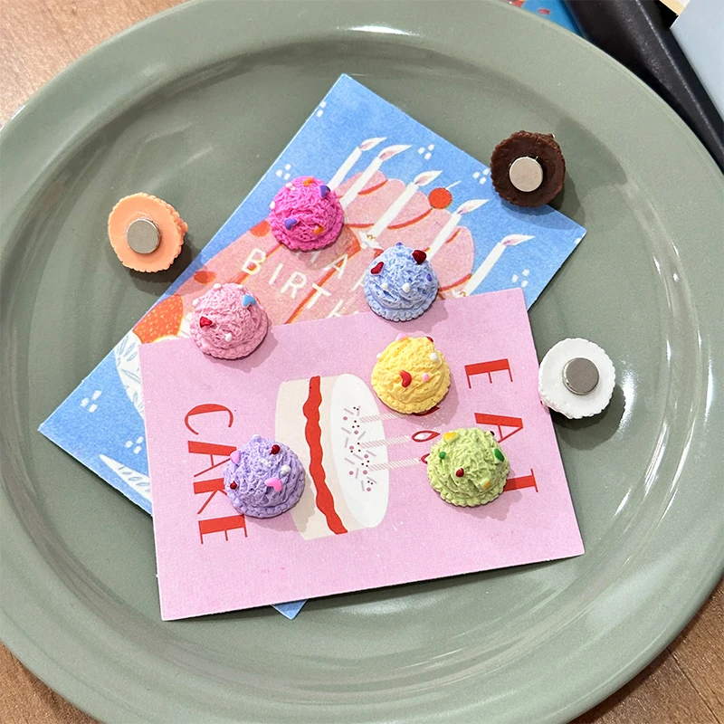 9 أجهزة كمبيوتر محاكاة حلوى ثلاجة ثلاجة مغناطيس لطيف من شوكولاتة الآيس كريم رسالة صورة ثابتة طعام الثلاجة المغناطيس #5