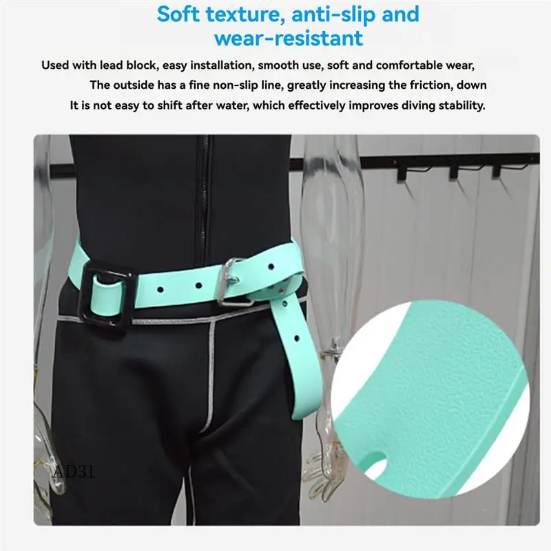

New-1.5M Adjustable Scuba Diving Weight Belt With 316 Stainless Steel Buckle Load-Bearing Diving Gear Accessories