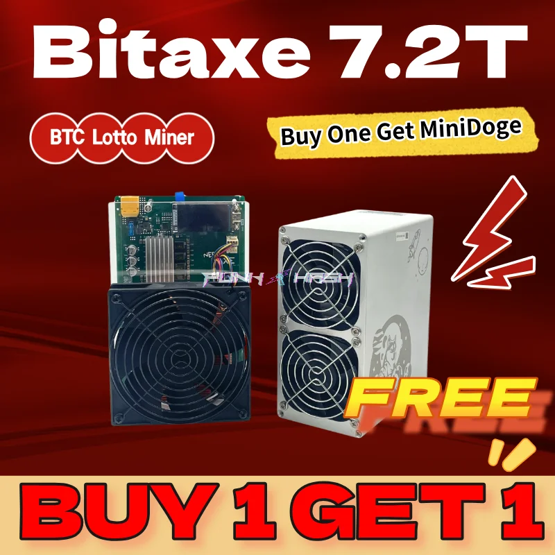 

Nerdqaxe Bitaxe BTC Lottery Miner 7.2TH/s SHA256 Bitcoin Mining Machine – Free MiniDoge Miner Included