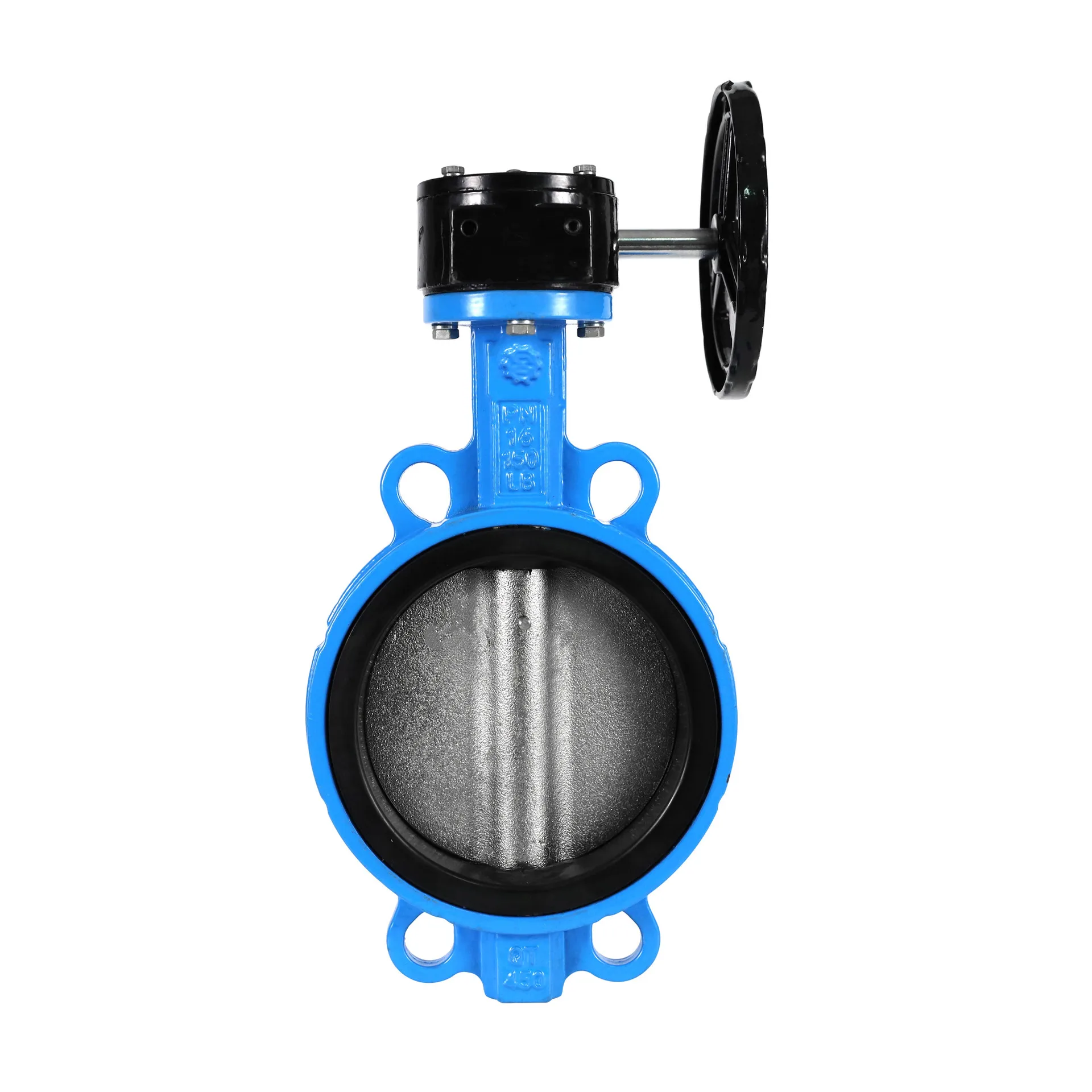 High-quality Ductile Cast Iron Double Flanged Butterfly Valve with Handwheel