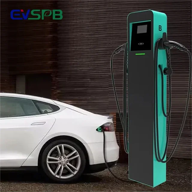 محطة شحن عامة مثبتة على الأرض لشاحن EV من النوع التجاري بقدرة 44 كيلو وات محطة شحن EV للسيارة مع شاحن OCPP Level 2 EV