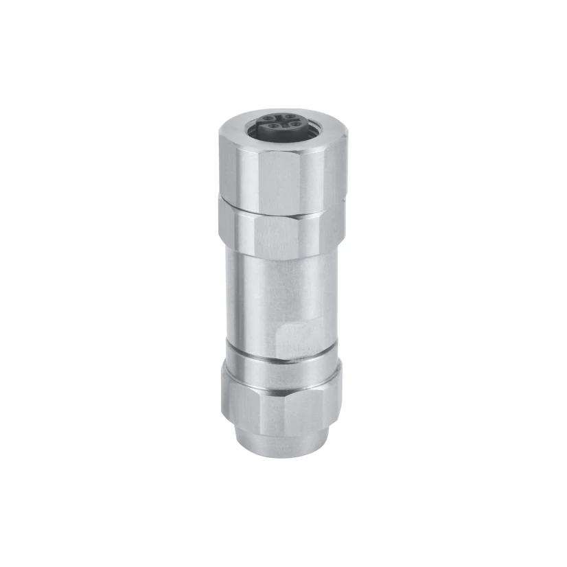 M12 field wireable connector  5pin A Code straight female screw termination PG7 cable outlet,SUS 316# stainless steel