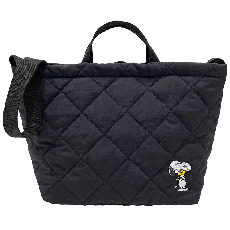 

New Cartoon Checkered Crossbody Bag Large Capacity Shoulder Bag Cute Tote Bag Nylon Handbag