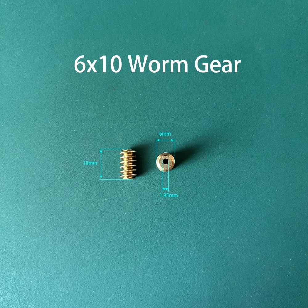 0.5M Copper Worm Gear Drive Combination 12/15/16/18/32 Teeth 2/3MM 2MM Step Hole DIY Model