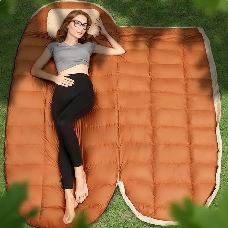 

Wider Waterproof Down Sleeping Bag 225CM*95CM for Winter Cold Weather -25~0 ℃ Camping Hiking Backpacking with Compression Sack