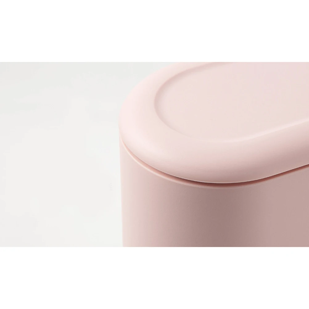 

Press Trash Can Desktop Small Bin Container Simple Cans Garbage for Bedroom Countertop Wastebasket