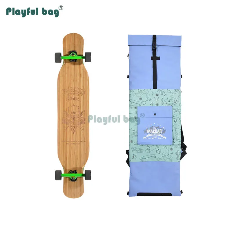 

Universal four-wheel skateboard backpack Adjustable Outdoor Portable Fashion Skating Sport Gear Carrying Bag AMB179