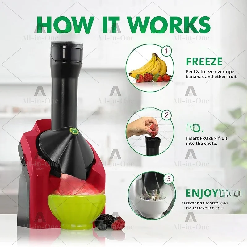 Household small electric ice cream fruit yogurt machine, smoothie machine